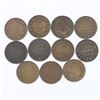Image 1 : Estate lot of 1901-1920 Canada Large cents. You will receive 11 coins dated anywhere from 1901-1920.