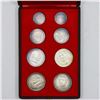 Image 1 : Republic of Bulgaria 8-Coin Set with display case
