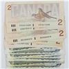 Image 1 : Estate Lot of 9x Canada $2 notes & 9x $1 Notes.