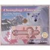 Image 1 : 1996 $2 Replacement Banknote and $2 coin Changing times set.