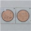 Image 1 : 1944 Canada bronze token and 1945-2005 bronze token. 2pcs