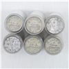 Image 1 : Estate lot of Canada 1940 to1949 Circulated 5-cent Rolls of 40pcs
