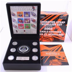 2003 NHL All-Stars Limited Edition 6 coin Stamp and  Medallion set.  This deluxe set includes six le