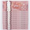 Image 1 : 10 x 2012 Changeover $50.00 notes with consecutive serial numbers; Cat code BC-72b, Wilkins-Poloz, P