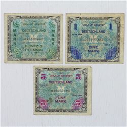 Estate lot of 3x 1944 Deutschland notes