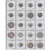 Image 1 : Mixed page of 20 x Silver  World Decimal coins-Oldest date 1916
