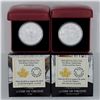 Image 1 : Pair of 2014 White Tailed Deer series $20 Fine Silver coins (TAX Exempt). You will receive the follo