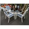 Image 1 : White Trim Glasstop Patio Table