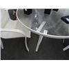 Image 2 : White Trim Glasstop Patio Table