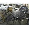 Image 1 : Cast Aluminum Round Top Pub Table w/2 Chairs
