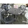 Image 1 : Cast Aluminum Round Top Pub Table w/2 Chairs