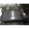 Image 2 : Brown Rattan Sofa & Coffee Table Set