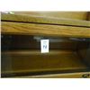 Image 2 : Glass 3 Door Oak Lawyer's Cabinet