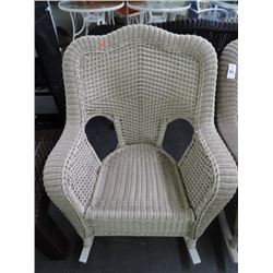 Tan Rattan Rocking Chair