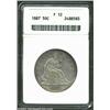 Image 1 : 1887 50C Fine 12 ANACS. An evenly worn, light gray example of this scarce, low mintage issue.From th