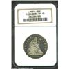 Image 1 : 1859 50C PR65 NGC. Razor sharp delineation is seen between virtually all elements of this quintessen