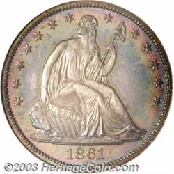 1861 50C PR67 NGC. This coin was not produced in an era that was conducive to the survivability of a