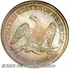Image 2 : 1863 50C PR69 NGC. The No Motto Seated Liberty Half Dollar was produced in various types from 1839-1