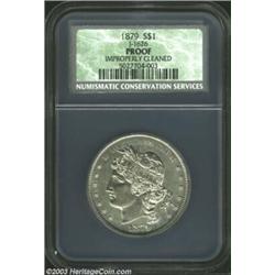 1879 S$1 Goloid Metric Dollar, Judd-1626, Pollock-1822, R.6(?)--Improperly Cleaned--Proof NCS. Willi