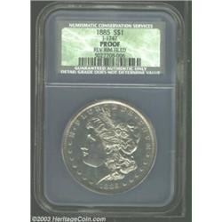 1885 S$1 Snowden Dollar, Judd-1747, Pollock-1959, R.6--Reverse Rim Filed--Proof NCS. Net PR62. The o