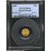 Image 1 : 1849 G$1 Open Wreath MS64 PCGS. Well struck and highly lustrous, with a few trivial contact points o