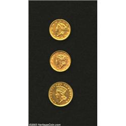 1850 G$1 XF40 Digs Uncertified, the portrait has moderate wear but the borders have ample luster, a.