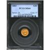 Image 1 : 1853 G$1 MS64 PCGS. A little near-Gem with full luster and no abrasions, major or minor, to distract