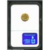 Image 2 : 1854 G$1 Type Two AU55 NGC. A nice high grade circulated type candidate, the medium gold colored sur
