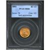 Image 1 : 1893 $2 1/2 MS66 PCGS. Produced in limited numbers (30,000 business strikes), this late date Liberty