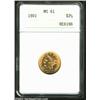 Image 1 : 1901 $2 1/2 MS61 ANACS. A bright and flashy example that has a good strike and an immaculate reverse
