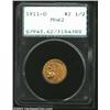 Image 1 : 1911-D $2 1/2 MS62 PCGS. With a limited original mintage of 55,680 pieces, the 1911-D is the undispu