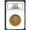 Image 1 : 1876-CC $20 AU58 NGC. An attractive, orange-gold example with remnants of a semi-prooflike finish. W