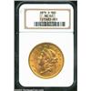 Image 1 : 1876-S $20 MS60 NGC. Completely devoid of wear with eye-appeal that exceeds the numerical grade. Sca