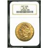 Image 1 : 1877 $20 AU58 NGC. A bright and lustrous Double Eagle that has a few luster grazes in the fields. Th