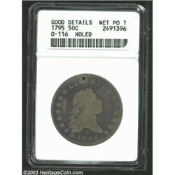 1795 50C--Holed--ANACS. Good Details, Net Poor 1. O-116, R.5. The otherwise lavender-gray surfaces a