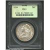 Image 1 : 1834 50C Small Date, Small Letters MS61 PCGS. O-111, R.1. A suitable Mint State type candidate, the.