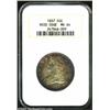 Image 1 : 1837 50C MS64 NGC. The Capped Bust, Reeded Edge Half was produced for only four years: 1836-1839. Th