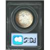 Image 2 : 1877 50C MS64 PCGS. Crimson and dark-amber peripheral colors adorn each side, more heavily so on the