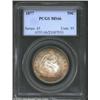 Image 1 : 1877 50C MS66 PCGS. A breathtaking Gem specimen with frosty, untoned centers and peripheral accents.