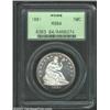 Image 1 : 1881 50C MS64 PCGS. A brilliant and rather prooflike near-Gem that has mild cameo contrast between t