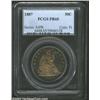 Image 1 : 1887 50C PR65 PCGS. Mottled olive-orange toning fades to medium gray patina over much of the reverse