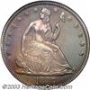 Image 1 : 1887 50C PR67 NGC. A fully original Superb Gem, off center swirls of apricot-orange patina interrupt
