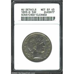 1893-O 50C--Scratched, Cleaned--ANACS. AU Details, Net XF45. A typically struck and faintly granular