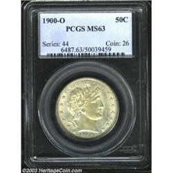 1900-O 50C MS63 PCGS. Few Barber Half Dollar issues can compete with the scarcity of the 1900-O in S