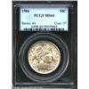 Image 1 : 1904 50C MS64 PCGS. Steel-grey and satiny surfaces are accented with light golden toning. Fully lust