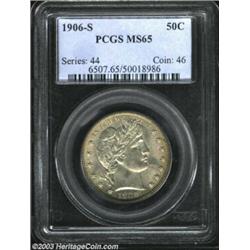 1906-S 50C MS65 PCGS. The 1906-S Half Dollar was produced in the year of the great earthquake, a tim