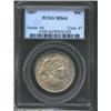Image 1 : 1907 50C MS64 PCGS. Slightly subdued by a coat of mauve-gray patina, but well struck and very lightl