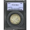 Image 1 : 1911 50C MS65 PCGS. A shimmering, naturally patinated Gem that is attractively framed in olive and o