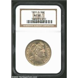 1911-D 50C MS64 NGC. Fully struck with bright mint luster that is gently overlaid by golden patina o