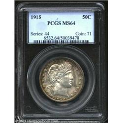 1915 50C MS64 PCGS. Just 138,000 business strikes were minted in the final year of a brief three-yea